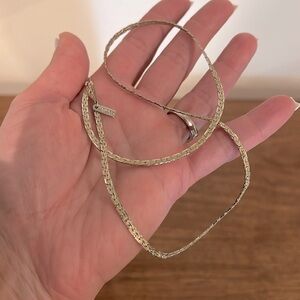 18k gold plated sterling silver 9 inch chain, gorgeous vintage weighs 7 g